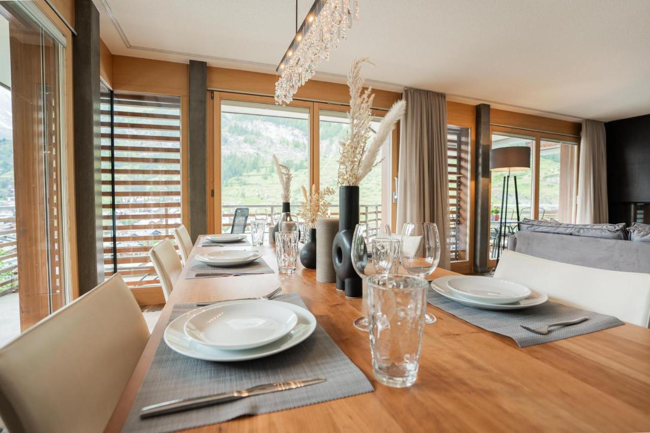Fantastic Panoramic View Home In Церматт Экстерьер фото